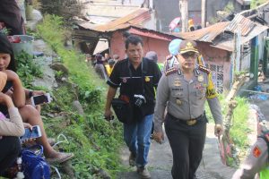 Polisi Tinjau Kebakaran, Di Kampung Gudang, Bogor
