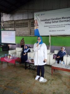 Drg.Putih Sari Sosialisasi Gerakan Masyarakat Hidup Sehat (GERMAS) di Kab.Bekasi