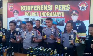 Akhir Tahun, Polres Indramayu, Sita Ribuan Botol Miras Dan Ribuan Liter Tuak