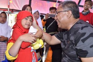 Pasca Bencana, H. Marwan Ajak Bermain Anak Terdampak Bencana.