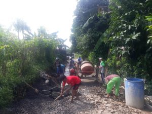 Betonisasi Jalan Kampung Desa Palasari Mulai Di Laksanakan