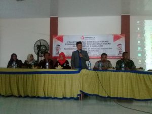 Panwaslu Gelar Acara Pelantikan Dan Bimbingan PTPS Sekecamatan Cibarusah