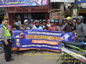 Dalam Rangka Operasi Keselamatan Lodaya 2019 Polsek Caringin Lakukan Sosialisasi