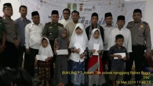 Rangkain Safari Bukling Puasa Ramadhan 1440 H Polsek Nanggung Dan Muspika Bersama PT. Antam Tbk