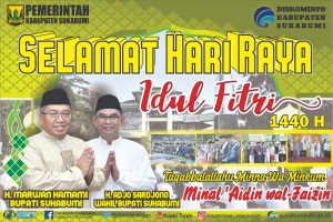 Pemerintahan Kabupaten Sukabumi Dan Diskominfo Kabupaten Sukabumi Ucapkan Hari Raya Idul Fitri 1440 H