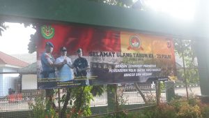 Spanduk Ucapan HUT Bhayangkara ke – 73, Mulai Terpasang Semua Titik di Kota Bogor