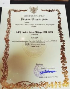 Kasat Narkoba Polres Bogor Raih Penghargaan Gubernur Jabar Atas Dedikasi nya Dalam Memberantas Narkoba