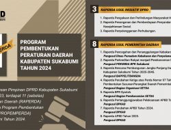 Program Pembentukan Peraturan Daerah (PROPEMPERDA) Kabupaten Sukabumi Tahun 2024