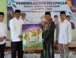 Lepas Kafilah MTQH Ke 39, Bupati Sukabumi ” Jaga Optimisme dan Semangat Juang “